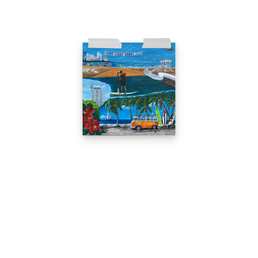 Photo paper poster - 10x10 - Fort Lauderdale Icons Mural 2