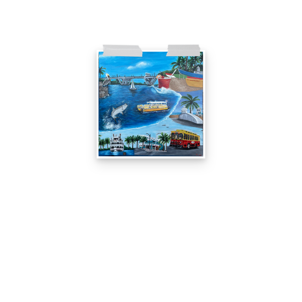 Photo paper poster - 10x10 - Fort Lauderdale Icons Mural