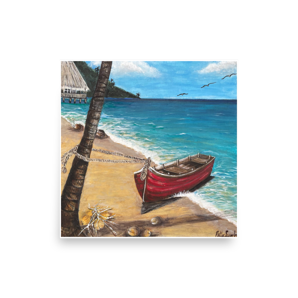 Photo paper poster - 10x10" - Red Boat of Roatan