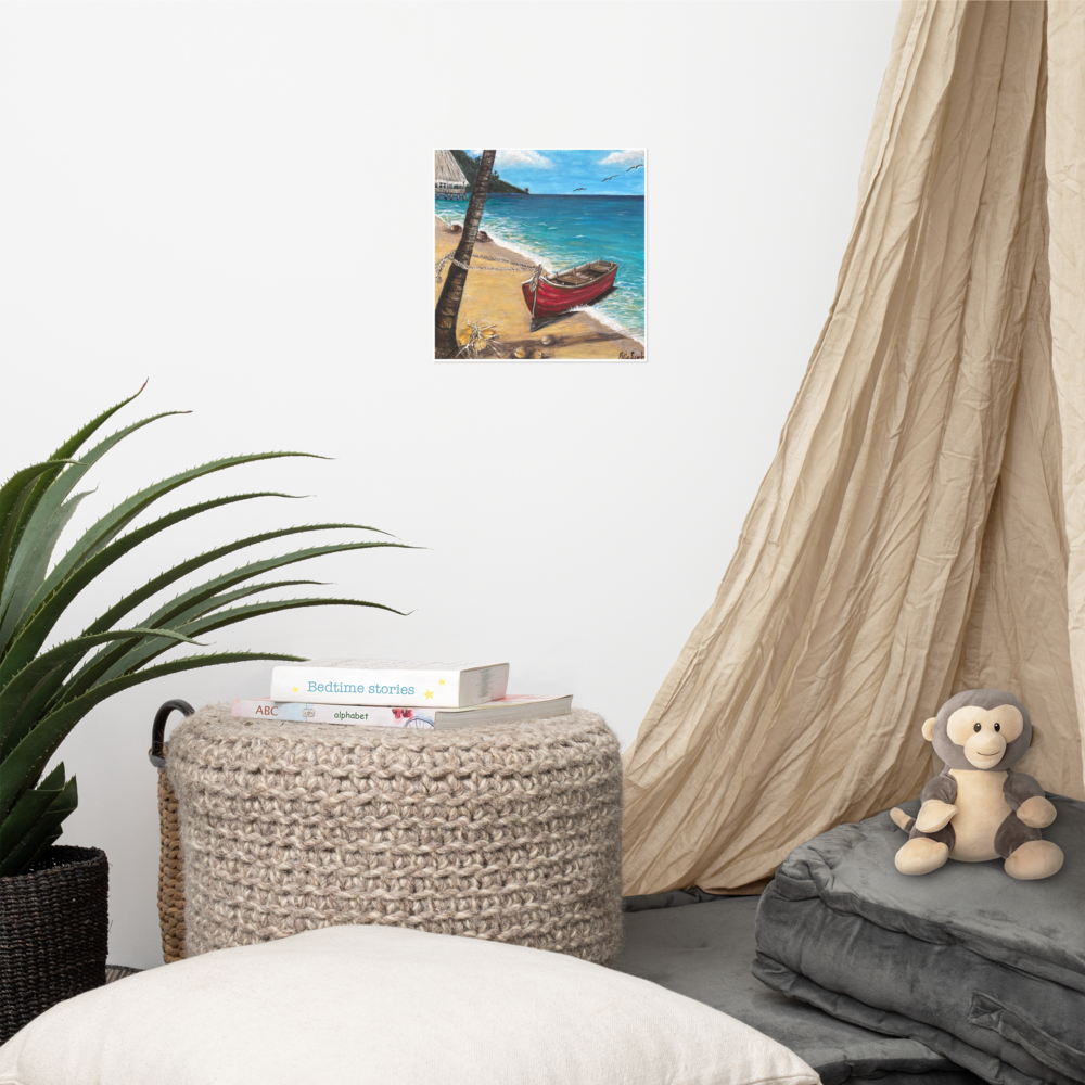 Photo paper poster - 10x10" - Red Boat of Roatan