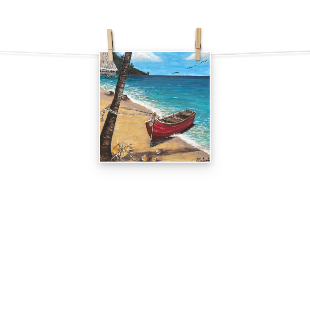 Photo paper poster - 10x10" - Red Boat of Roatan