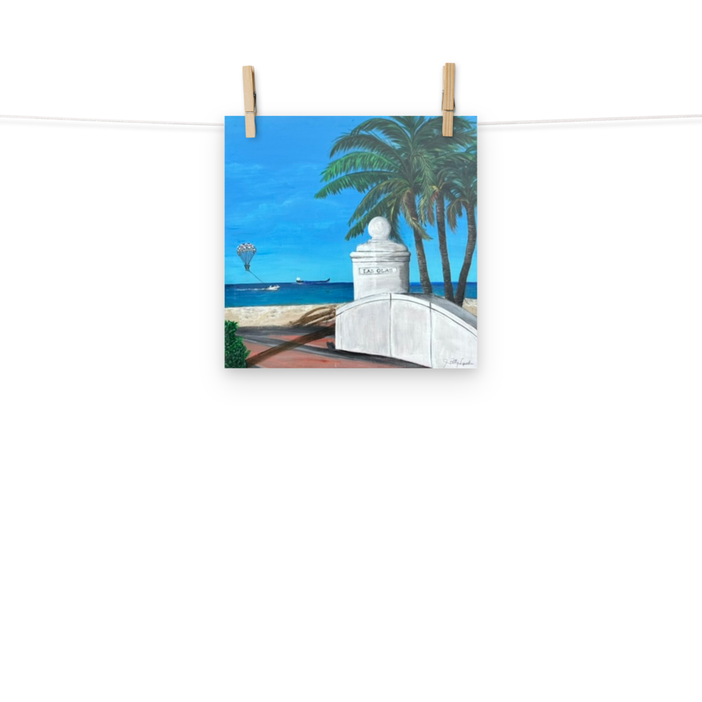 Photo paper poster - 10x10" - Fort Lauderdale - Las Olas Beach