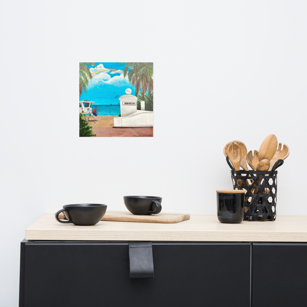 Photo paper poster - 10x10" - Fort Lauderdale - Sebastian St. Beach