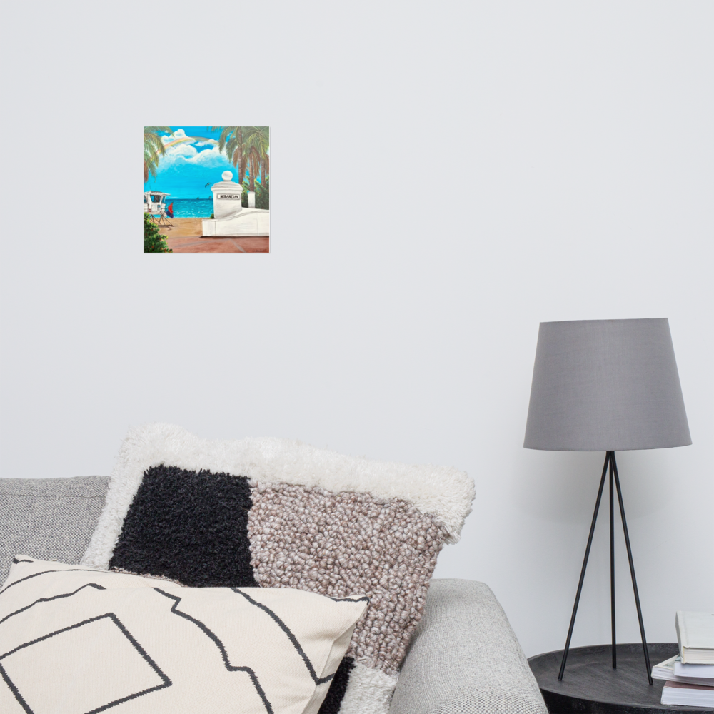 Photo paper poster - 10x10" - Fort Lauderdale - Sebastian St. Beach