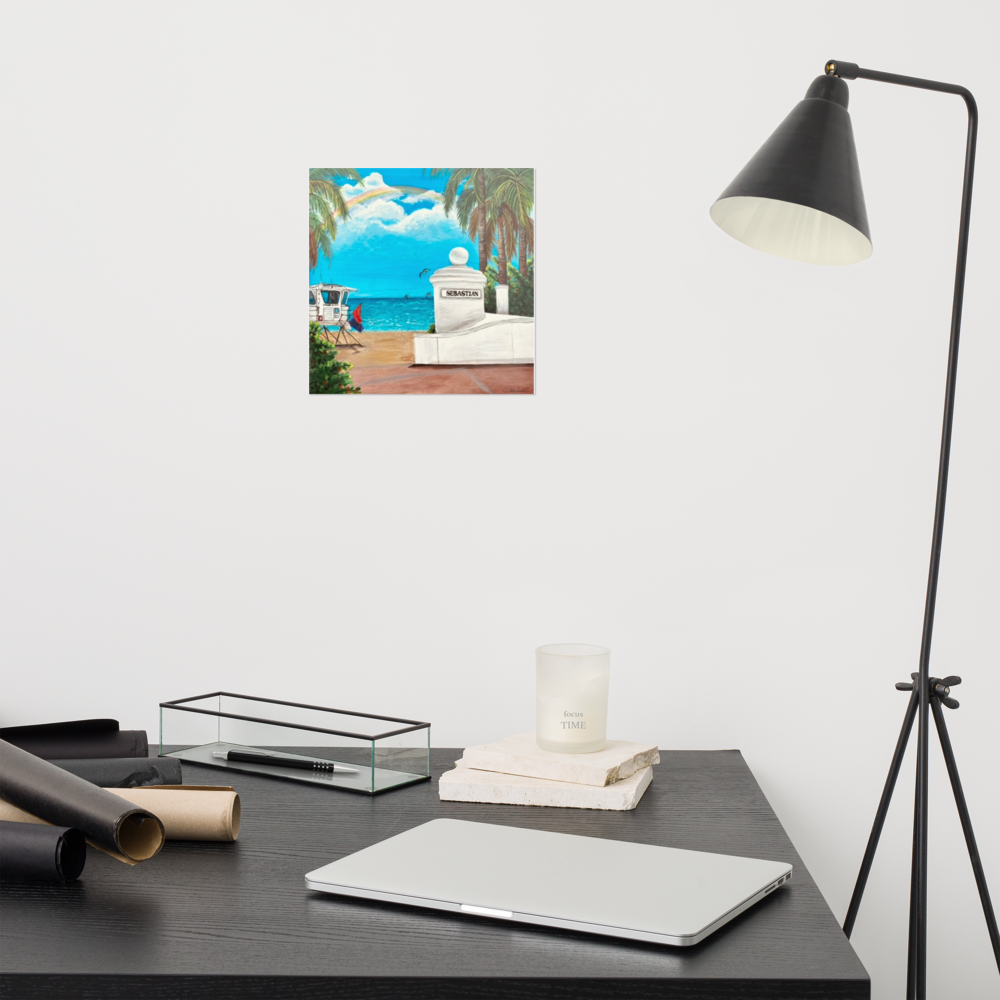 Photo paper poster - 10x10" - Fort Lauderdale - Sebastian St. Beach