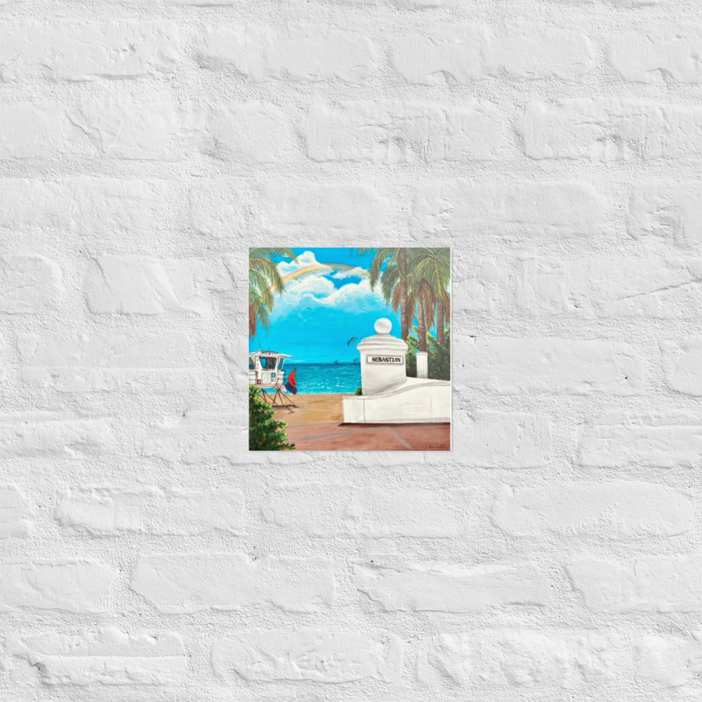 Photo paper poster - 10x10" - Fort Lauderdale - Sebastian St. Beach