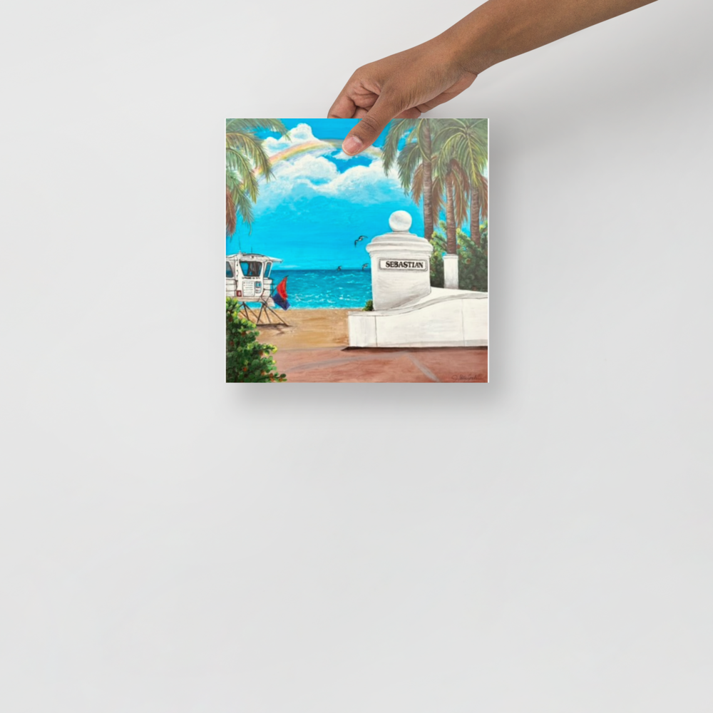 Photo paper poster - 10x10" - Fort Lauderdale - Sebastian St. Beach