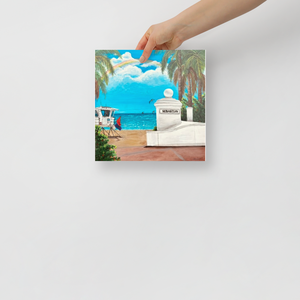 Photo paper poster - 10x10" - Fort Lauderdale - Sebastian St. Beach