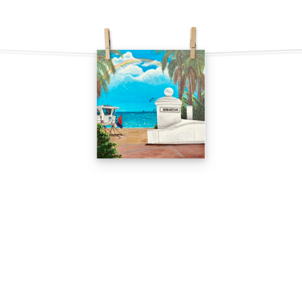 Photo paper poster - 10x10" - Fort Lauderdale - Sebastian St. Beach