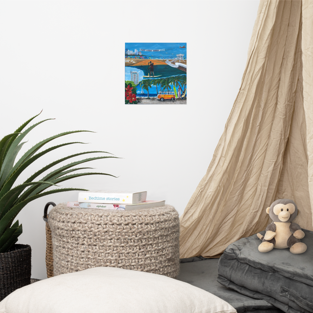 Photo paper poster - 10x10 - Fort Lauderdale Icons Mural 2