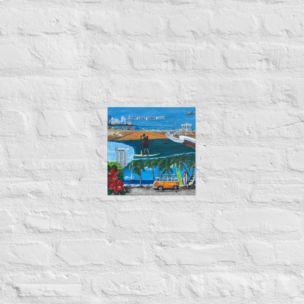 Photo paper poster - 10x10 - Fort Lauderdale Icons Mural 2