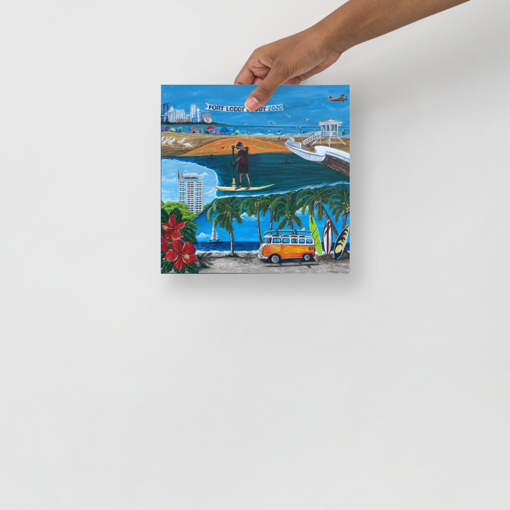 Photo paper poster - 10x10 - Fort Lauderdale Icons Mural 2