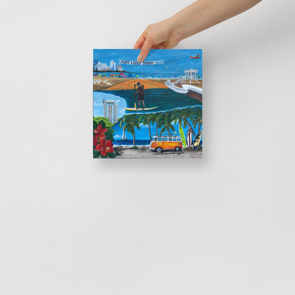 Photo paper poster - 10x10 - Fort Lauderdale Icons Mural 2
