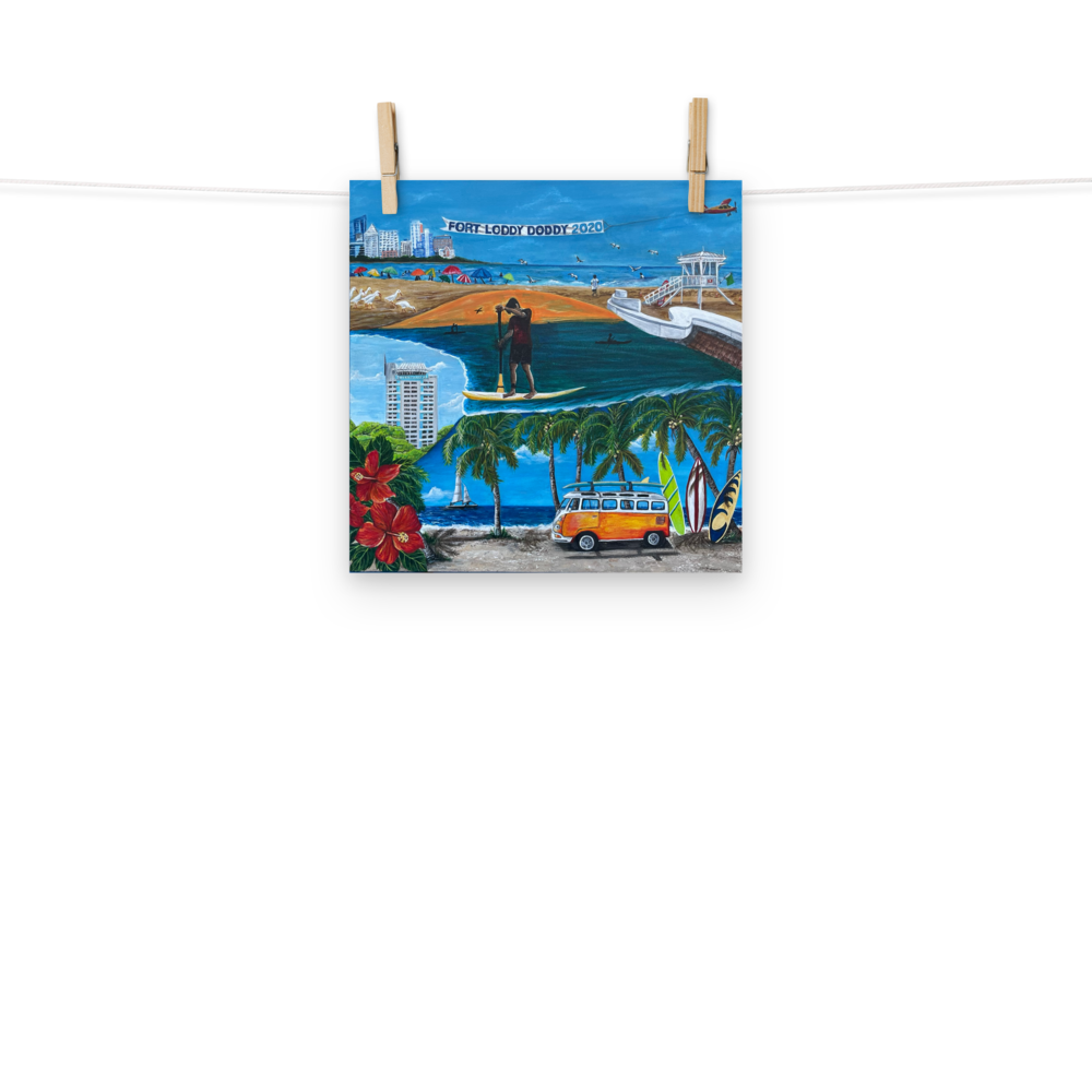 Photo paper poster - 10x10 - Fort Lauderdale Icons Mural 2