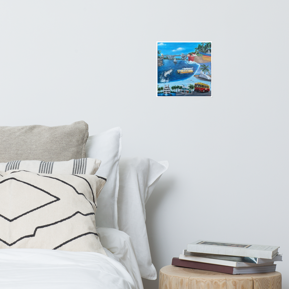 Photo paper poster - 10x10 - Fort Lauderdale Icons Mural