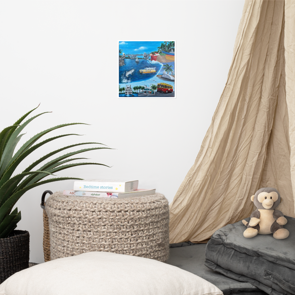 Photo paper poster - 10x10 - Fort Lauderdale Icons Mural