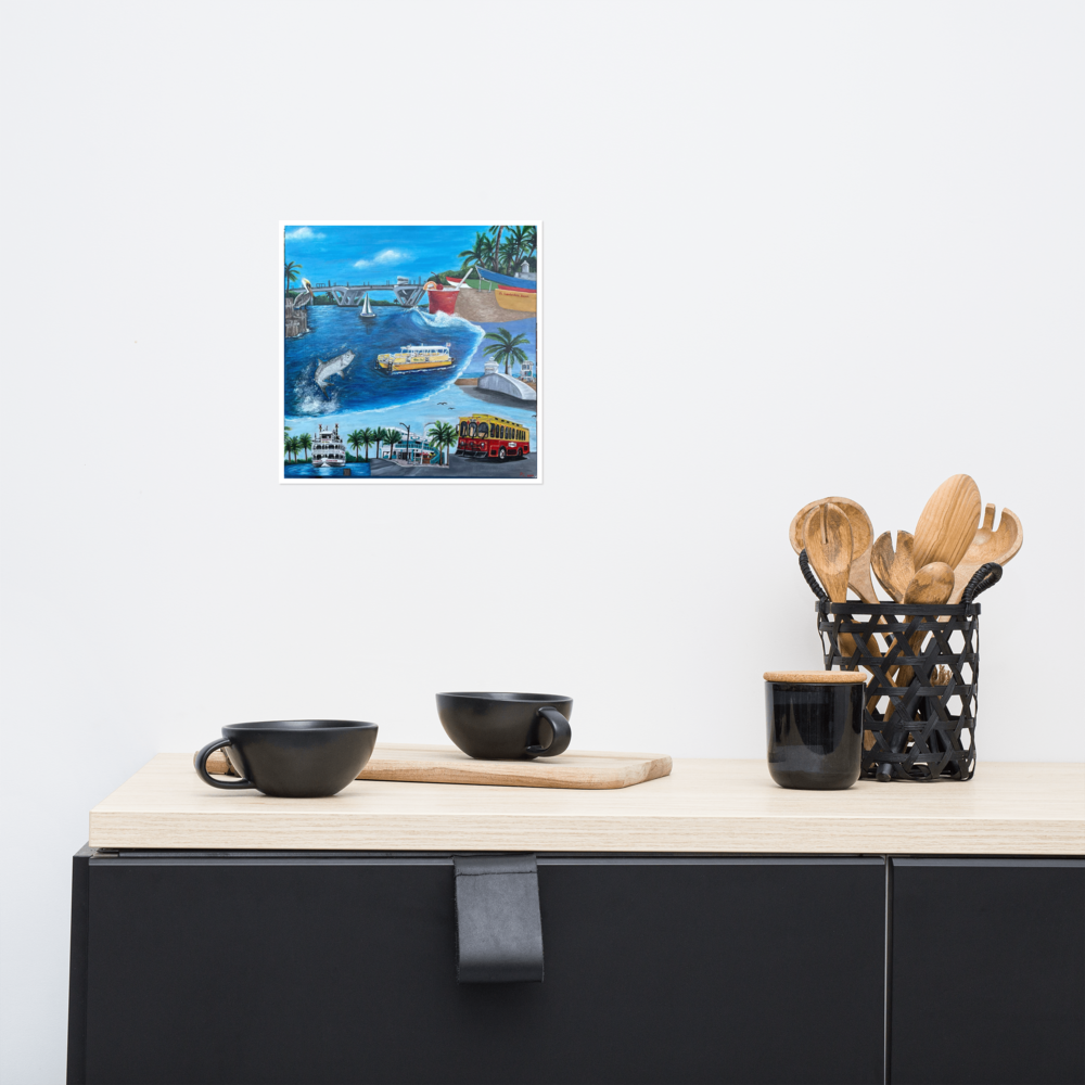 Photo paper poster - 10x10 - Fort Lauderdale Icons Mural