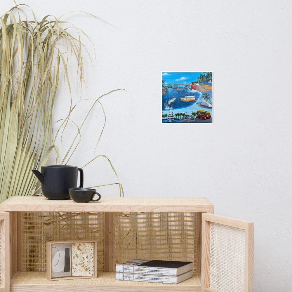 Photo paper poster - 10x10 - Fort Lauderdale Icons Mural