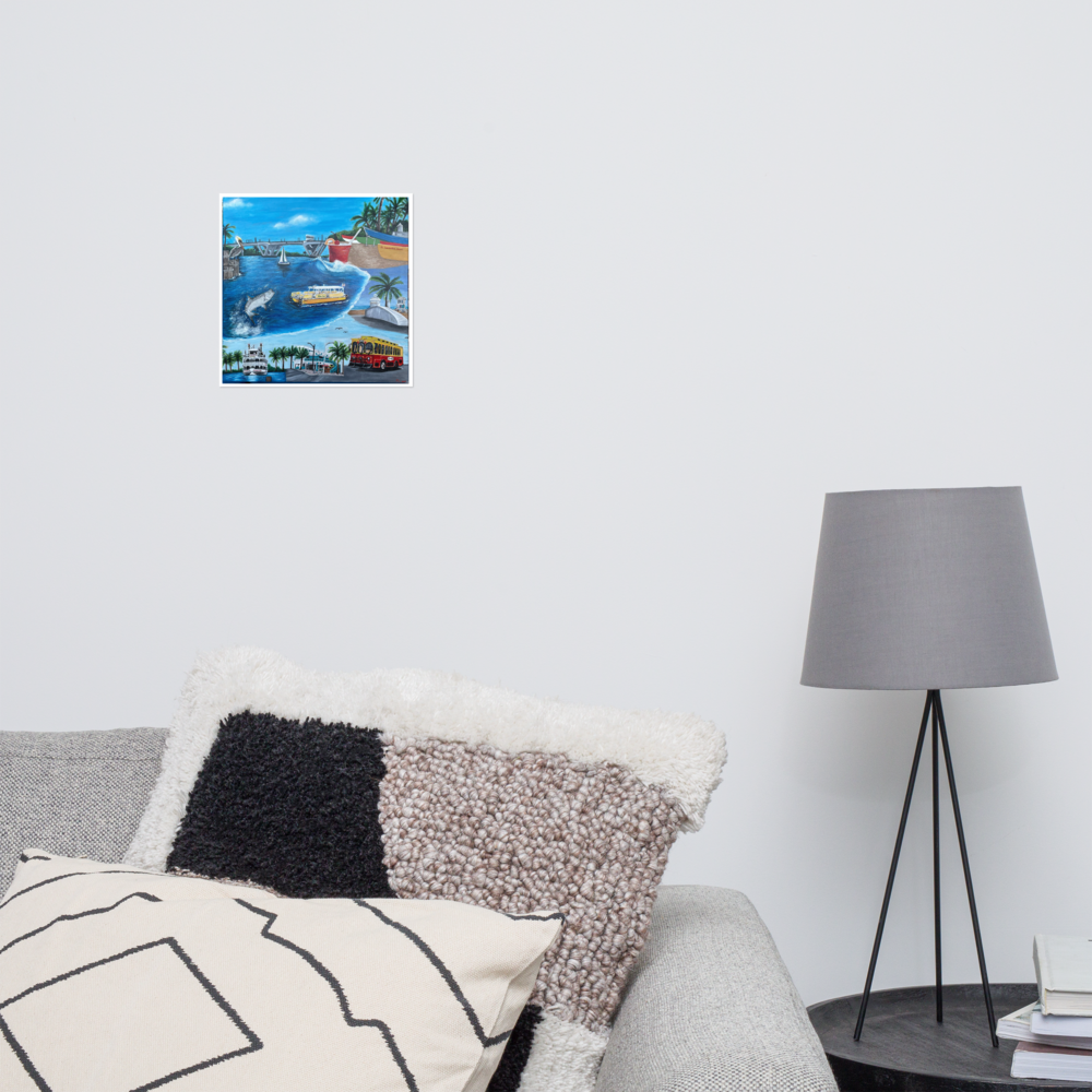 Photo paper poster - 10x10 - Fort Lauderdale Icons Mural