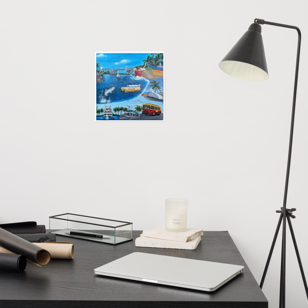 Photo paper poster - 10x10 - Fort Lauderdale Icons Mural