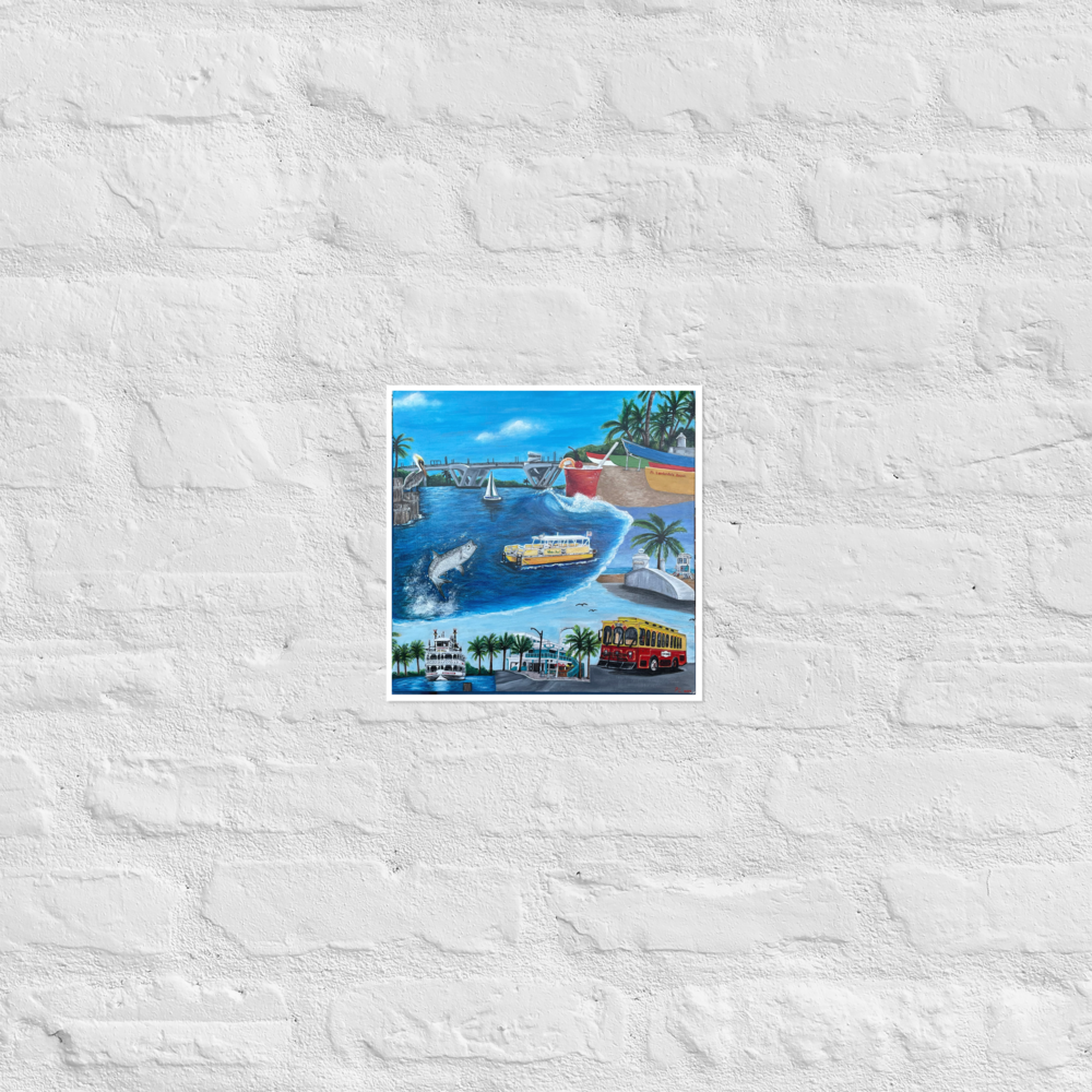 Photo paper poster - 10x10 - Fort Lauderdale Icons Mural