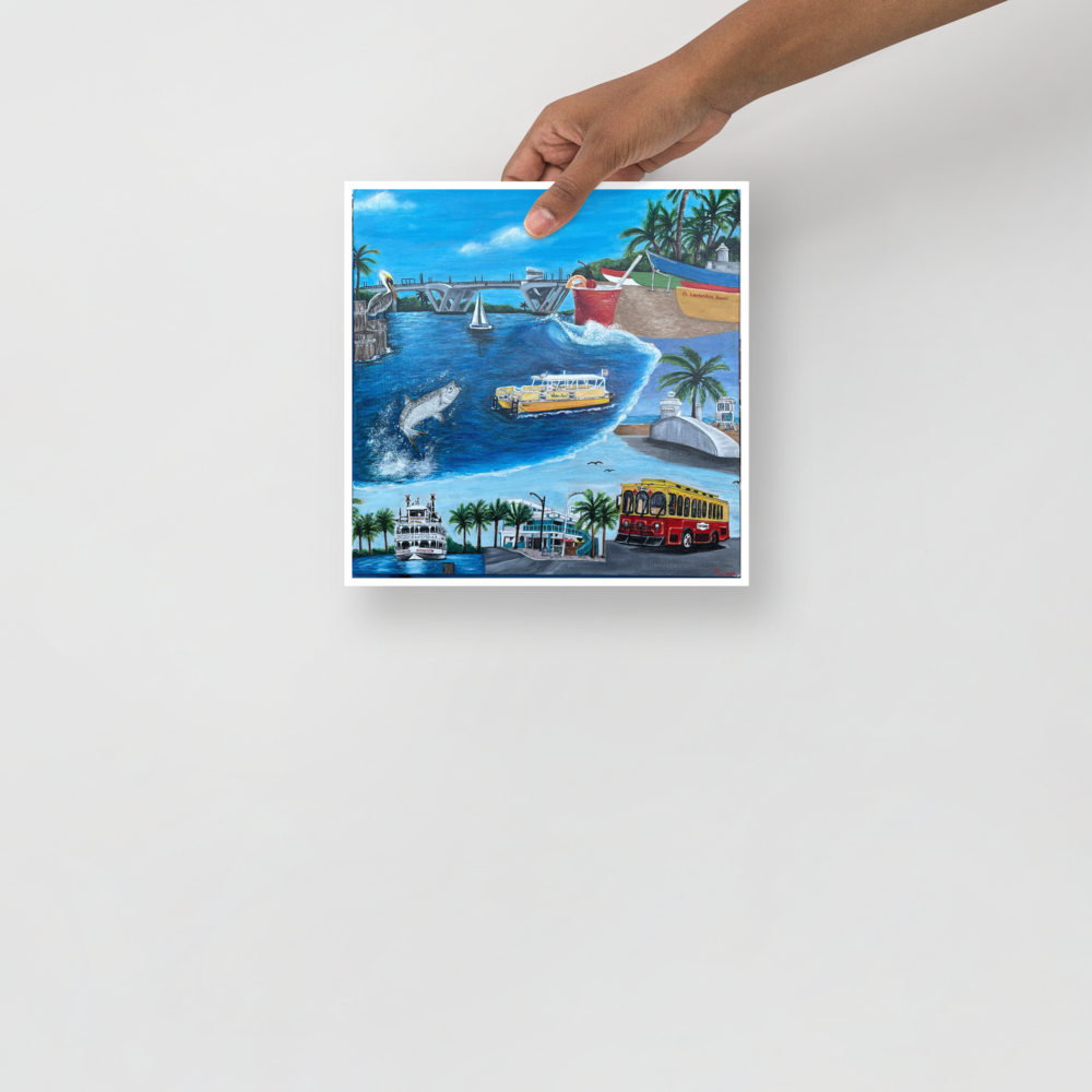 Photo paper poster - 10x10 - Fort Lauderdale Icons Mural