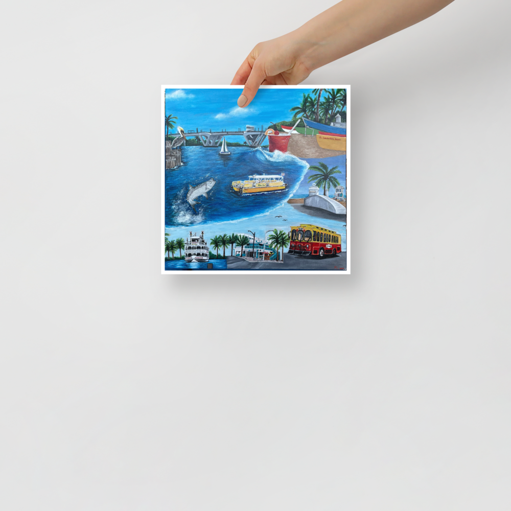 Photo paper poster - 10x10 - Fort Lauderdale Icons Mural