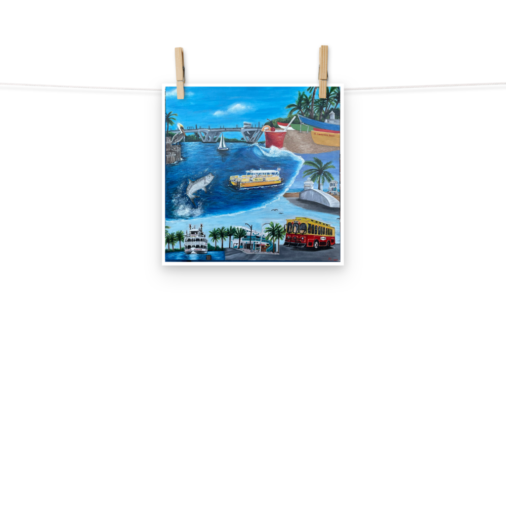 Photo paper poster - 10x10 - Fort Lauderdale Icons Mural