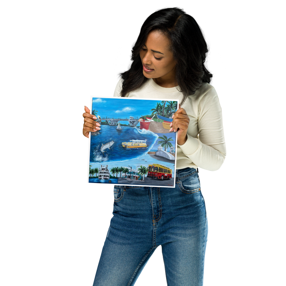 Photo paper poster - 10x10 - Fort Lauderdale Icons Mural