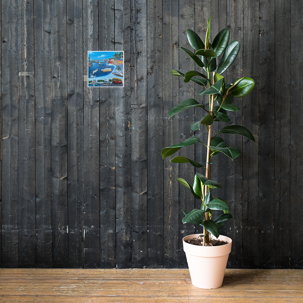 Photo paper poster - 10x10 - Fort Lauderdale Icons Mural