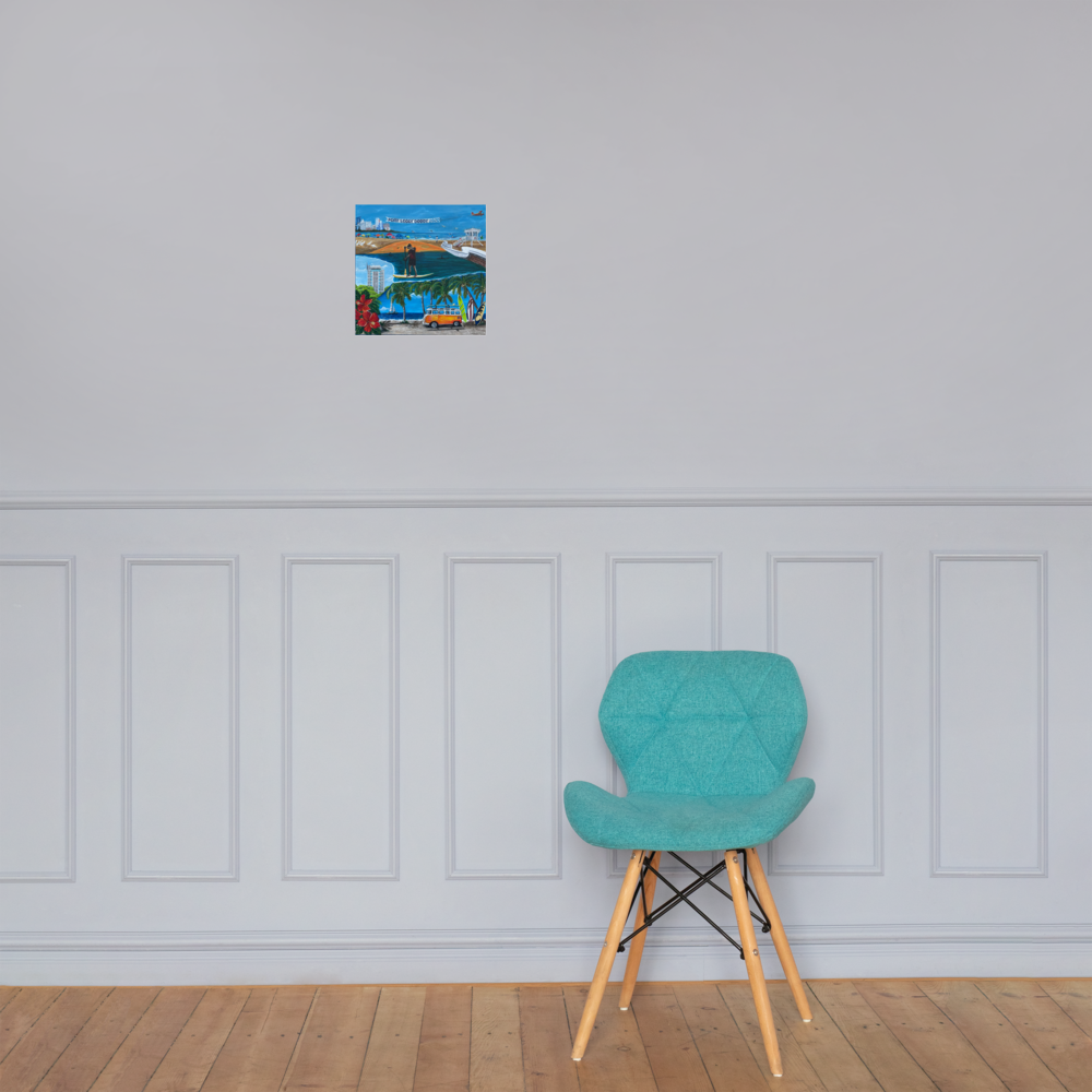 Photo paper poster - 10x10 - Fort Lauderdale Icons Mural 2