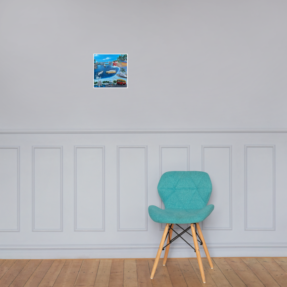 Photo paper poster - 10x10 - Fort Lauderdale Icons Mural
