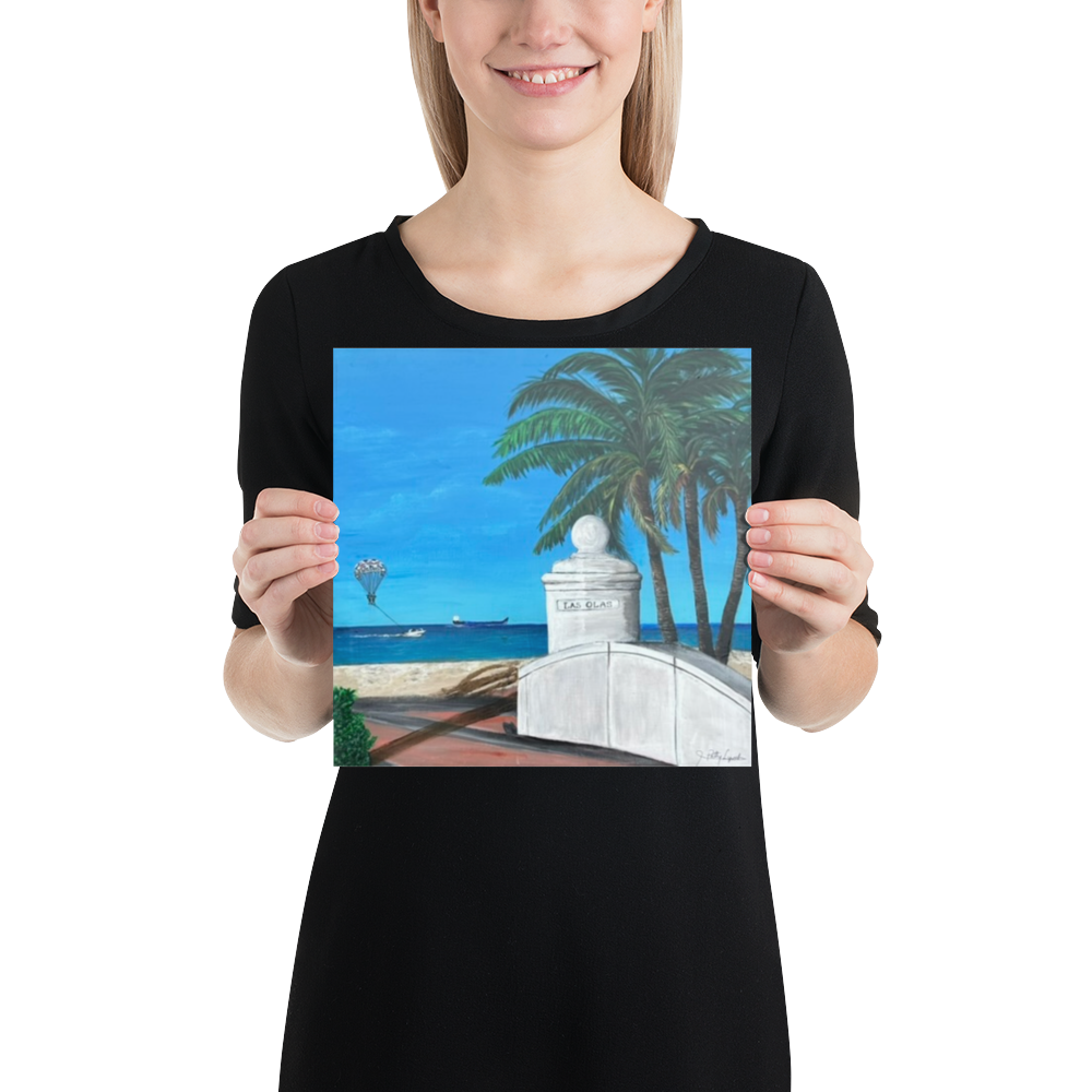 Photo paper poster - 10x10" - Fort Lauderdale - Las Olas Beach