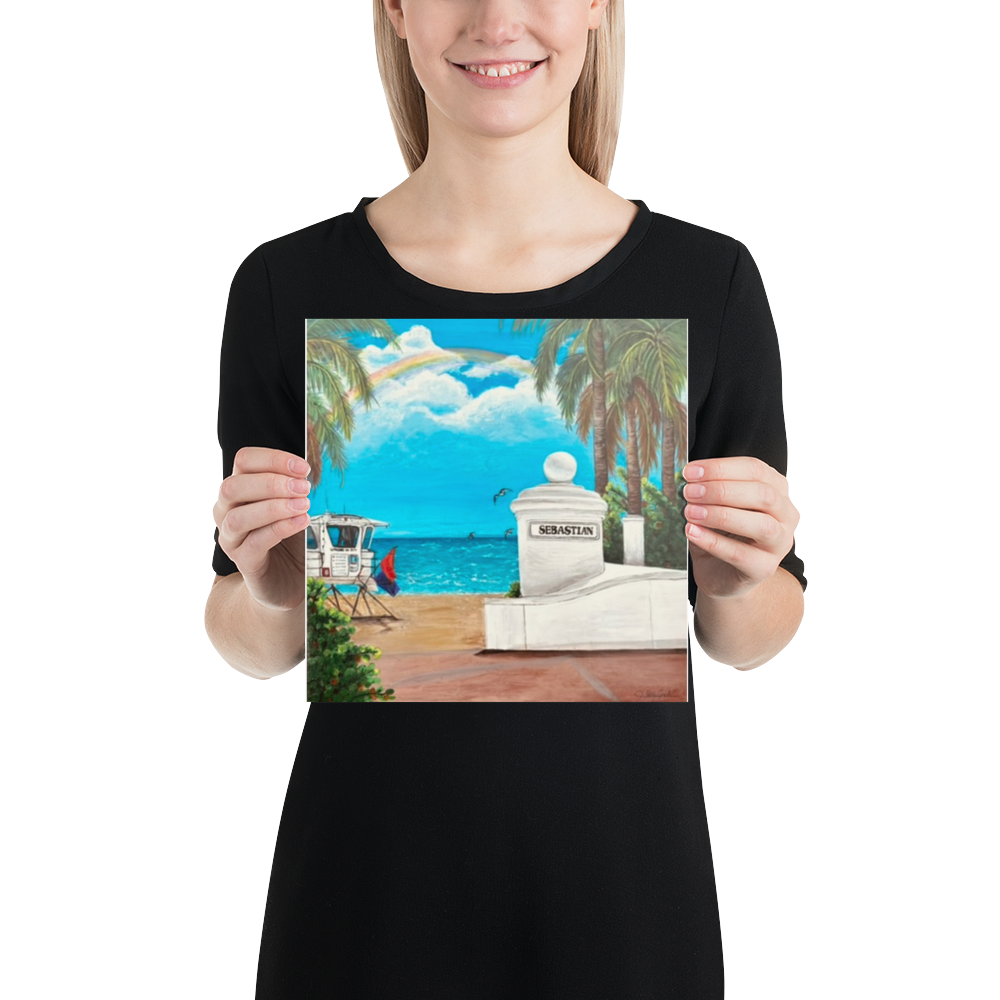Photo paper poster - 10x10" - Fort Lauderdale - Sebastian St. Beach