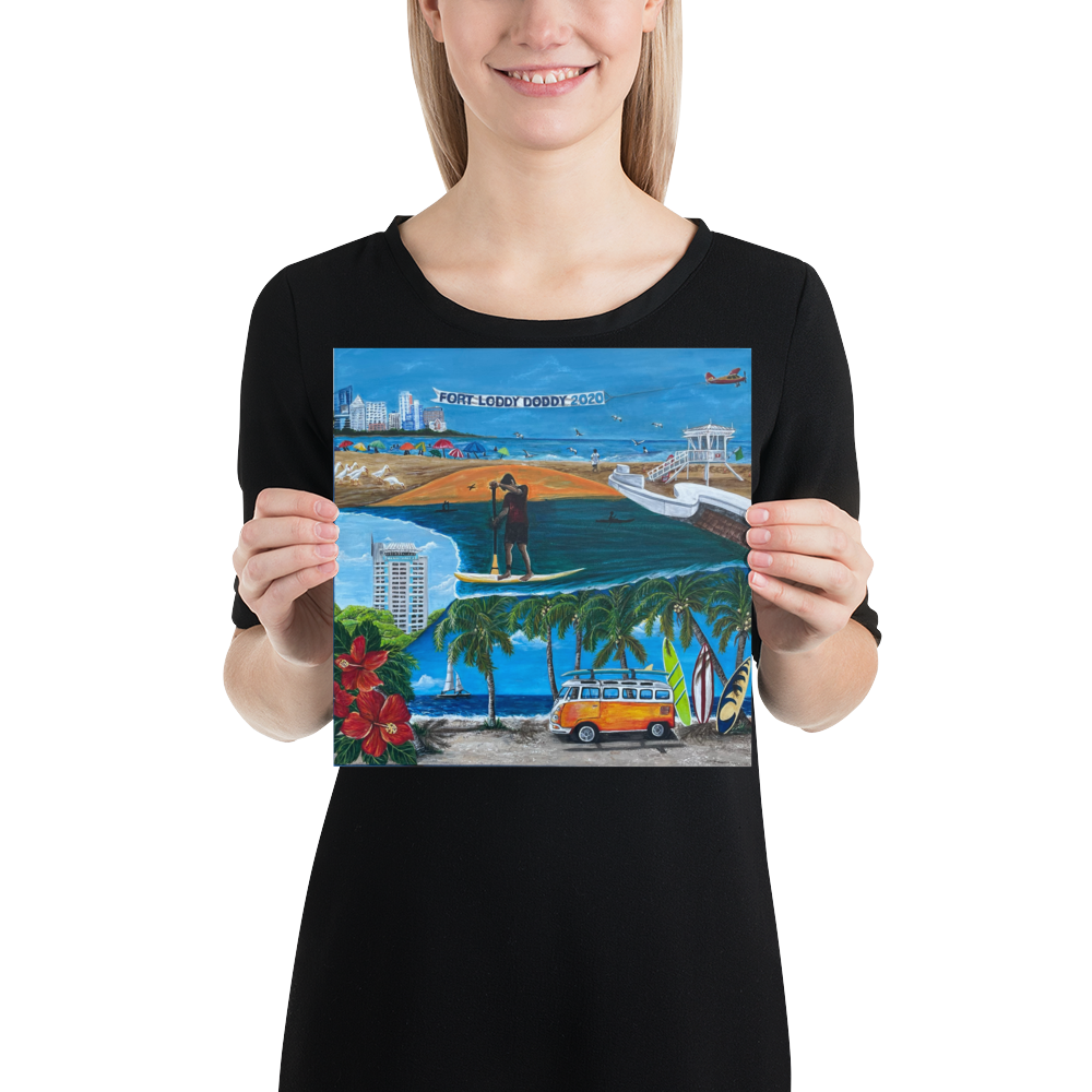 Photo paper poster - 10x10 - Fort Lauderdale Icons Mural 2