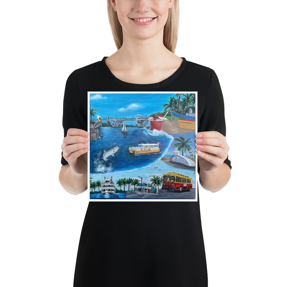 Photo paper poster - 10x10 - Fort Lauderdale Icons Mural