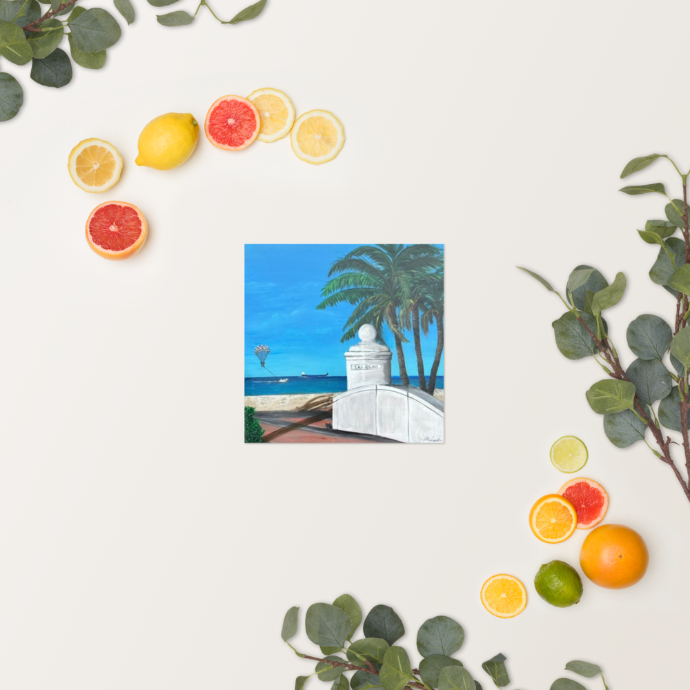 Photo paper poster - 10x10" - Fort Lauderdale - Las Olas Beach