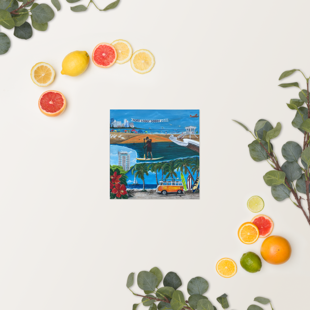Photo paper poster - 10x10 - Fort Lauderdale Icons Mural 2