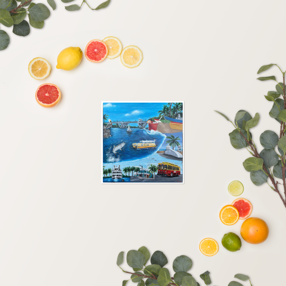 Photo paper poster - 10x10 - Fort Lauderdale Icons Mural