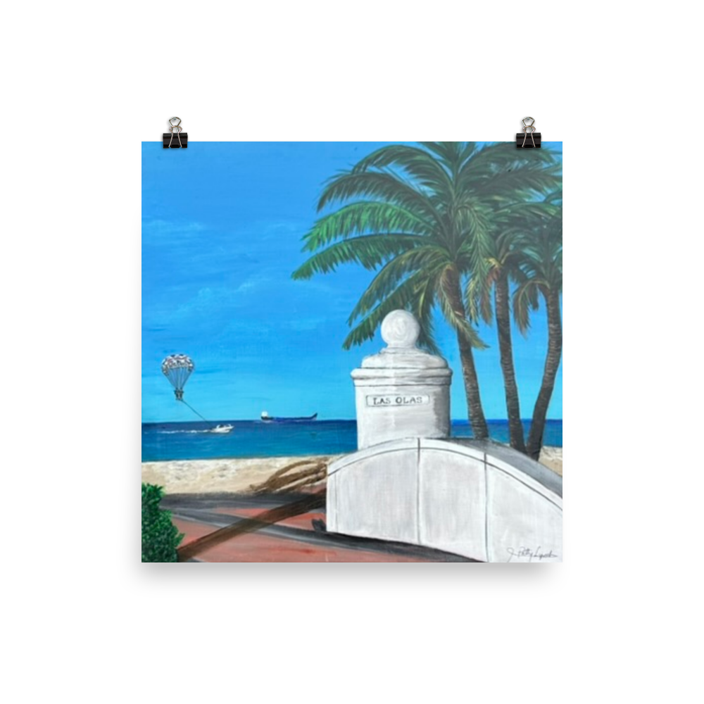 Photo paper poster - 10x10" - Fort Lauderdale - Las Olas Beach