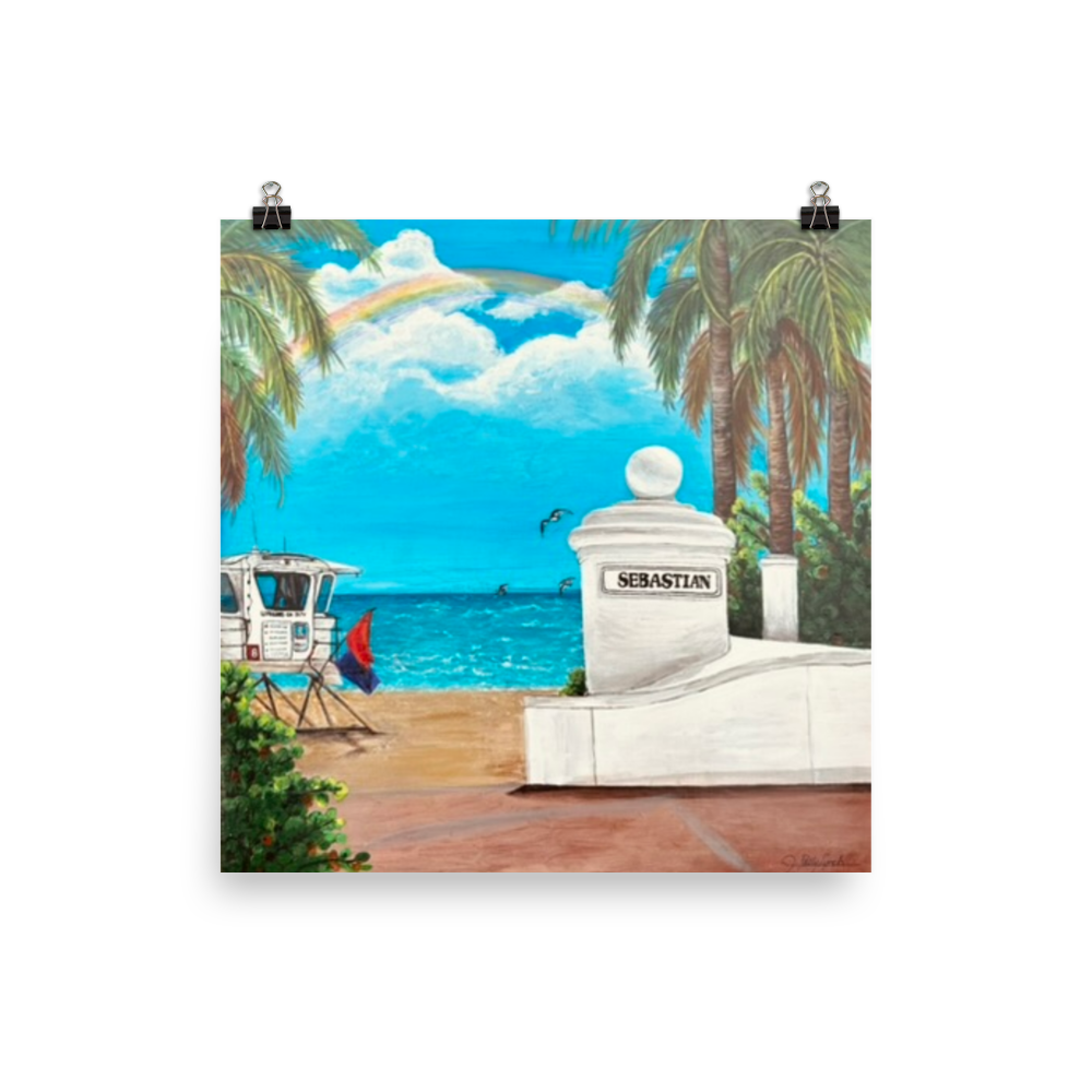 Photo paper poster - 10x10" - Fort Lauderdale - Sebastian St. Beach