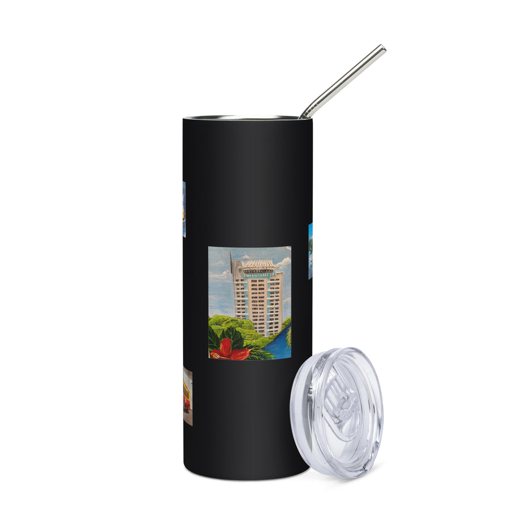 Stainless steel tumbler Fort Lauderdale Landmarks