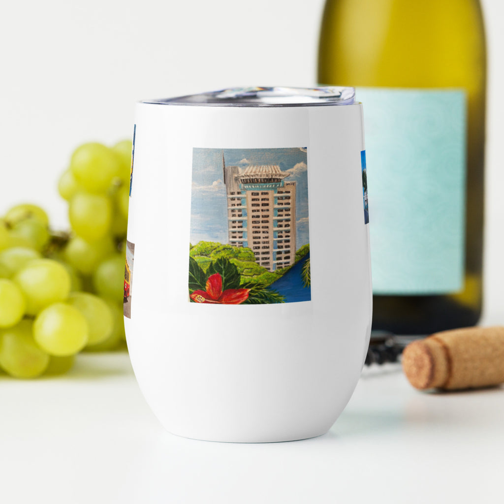 Wine tumbler Fort Lauderdale Landmarks