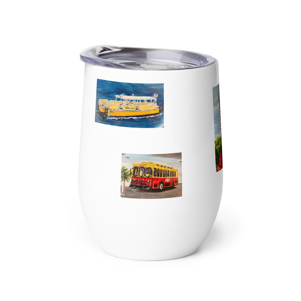 Wine tumbler Fort Lauderdale Landmarks
